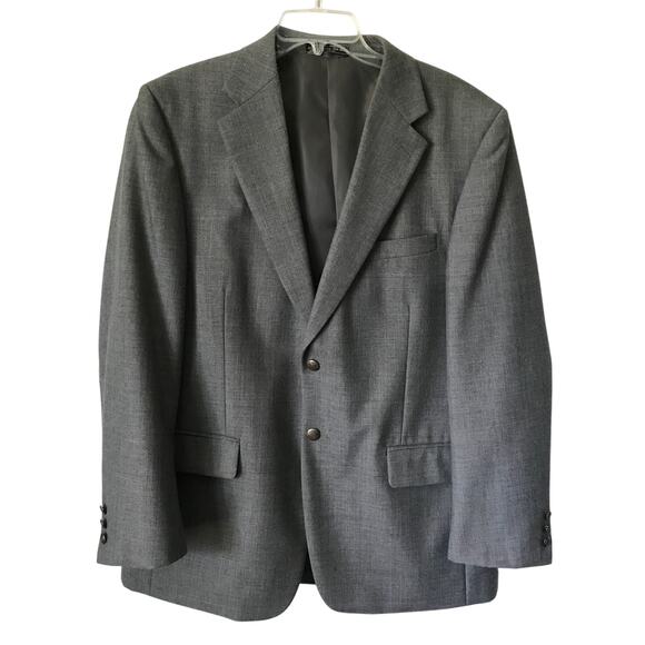 Meeting Street Mens Sportscoat Blazer Jacket Medium Gray Wool Poly Blend 42 R - Picture 1 of 12